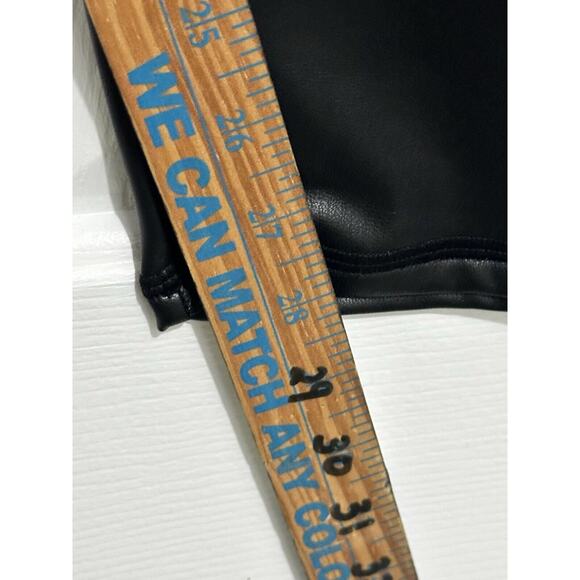 HOLLISTER faux leather fleece lined Pant leggings black XL - Picture 4 of 12